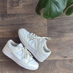 Nike Dunk low worn once Nike dunk sneakers yellow white air force Jordan 6.5y